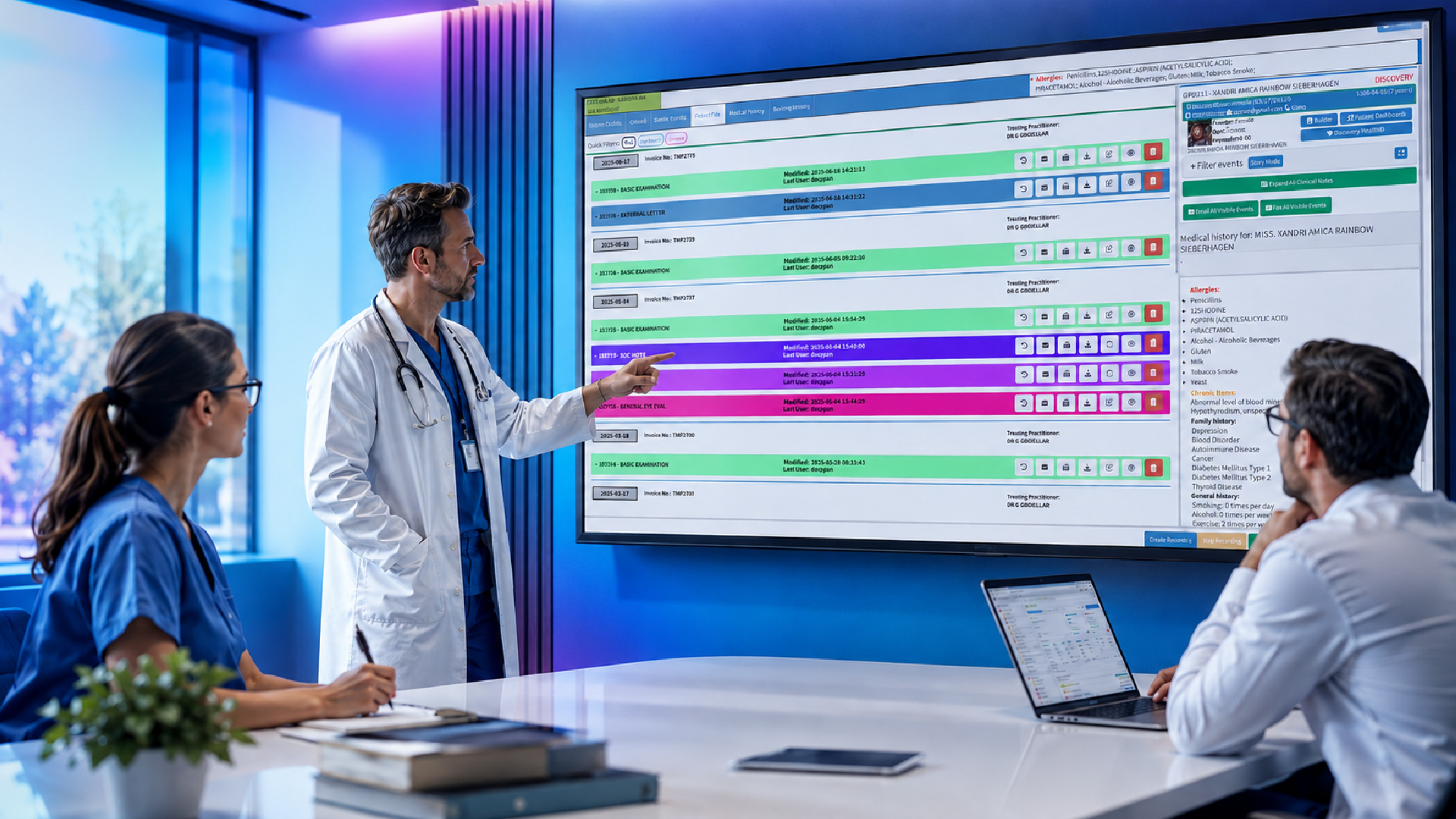 Electronic medical records database for secure digital patient information management